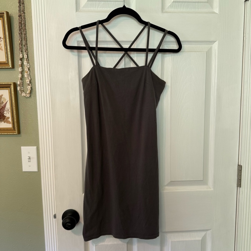 RVCA Strappy Back Bodycon mini Dress - Charcoal women’s XS
